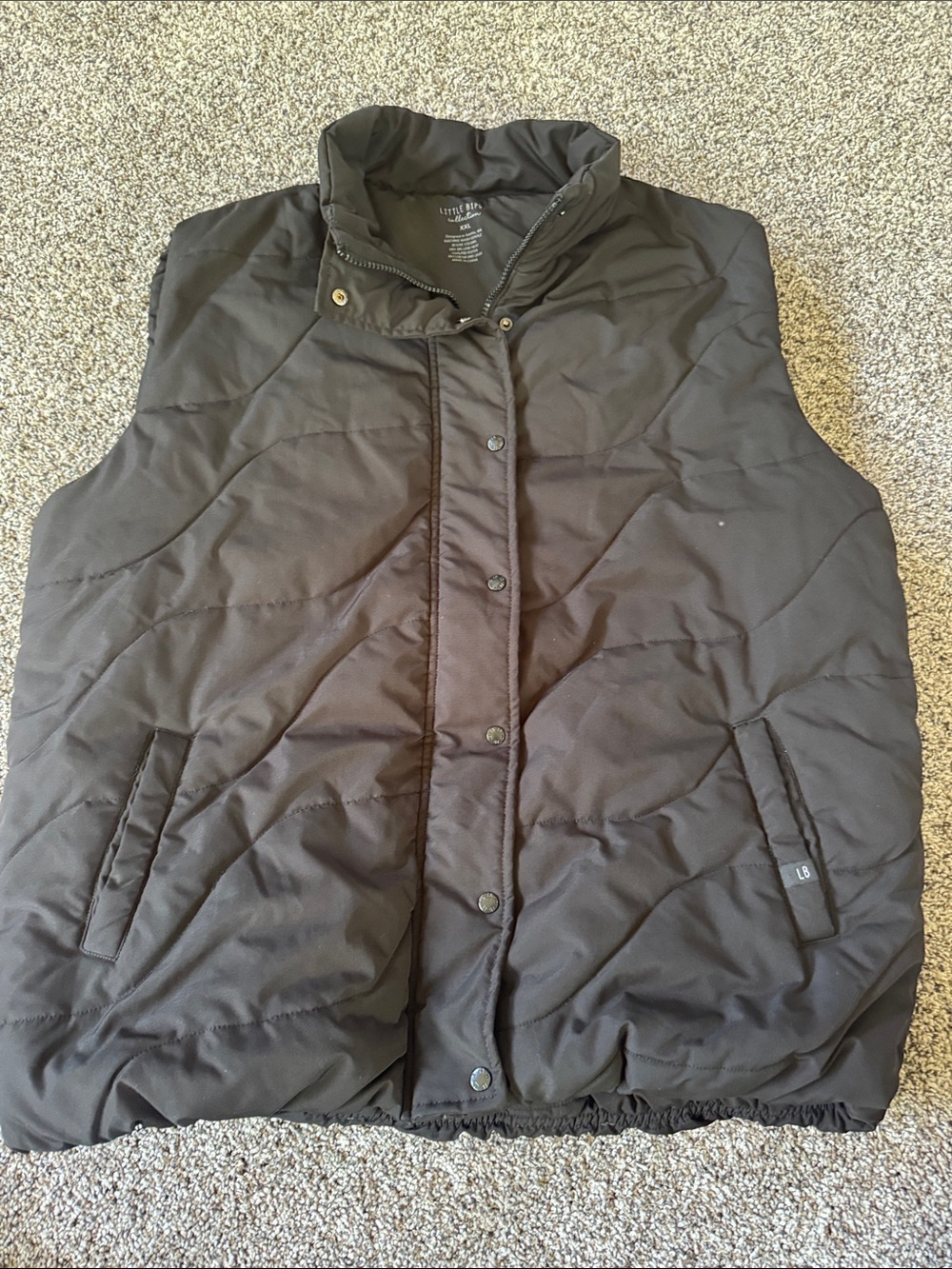 Little Bipsy Black Quilted Puffer Vest
